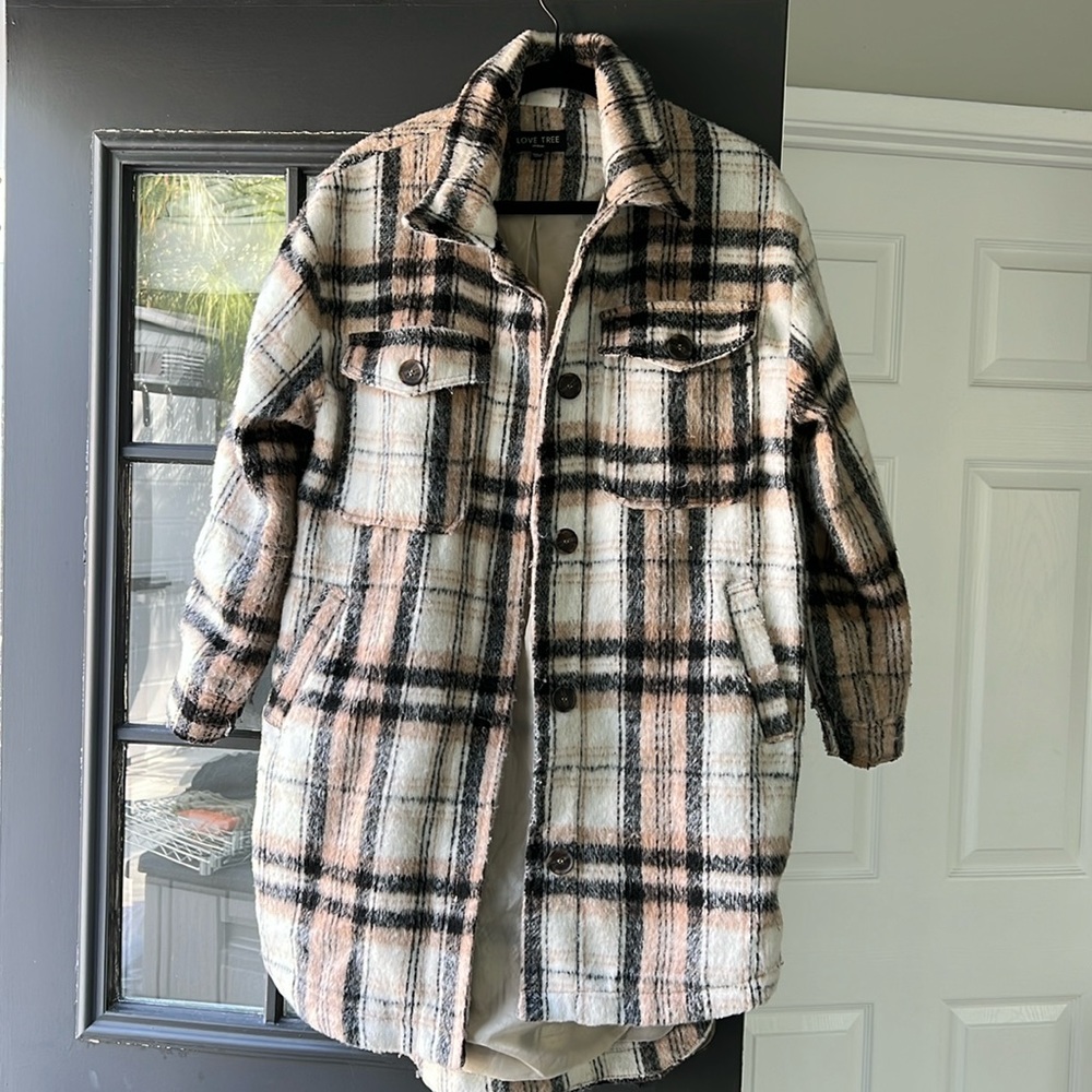 Long oversized flannel